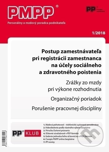 Levně PMPP 1/2018 (Postup zamestnávateľa pri registrácii zamestnanca na účely sociálneho a zdravotného poistenia)