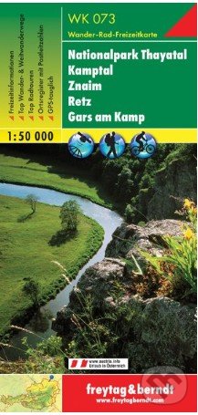 Levně Nationalpark Thayatal – Kamptal – Znaim – Retz – Gars am Kamp, Wanderkarte 1:50 000