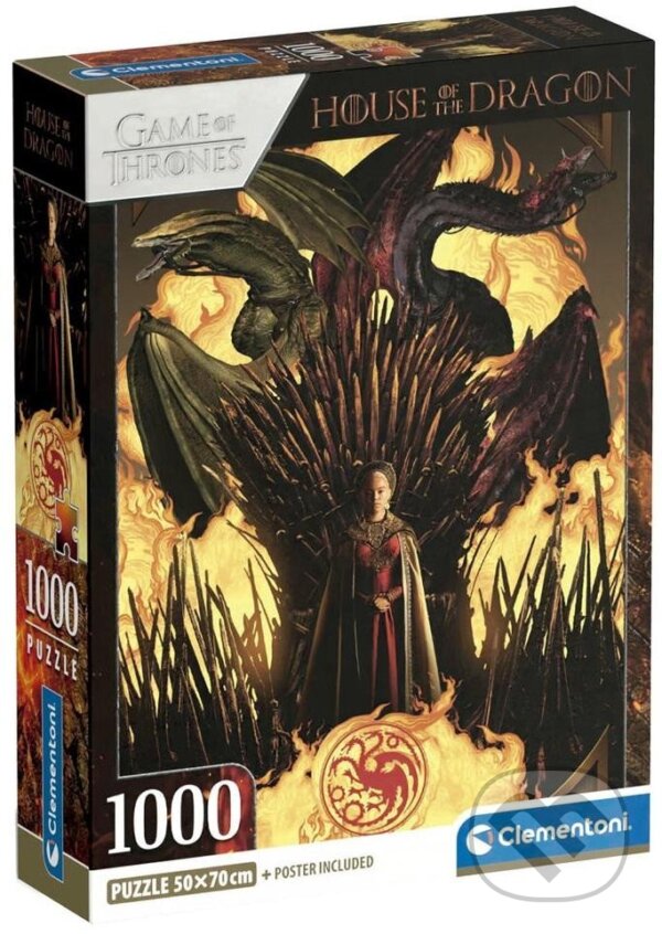 CLEMENTONI Puzzle Rod draka: Rhaenyra Targaryen 1000 dílků