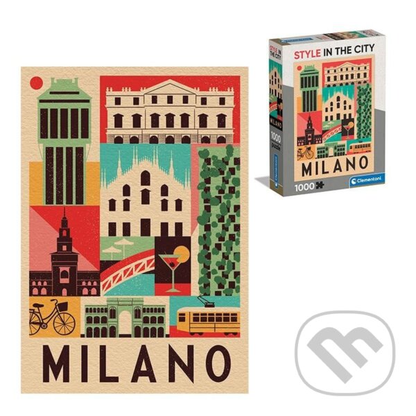 CLEMENTONI Puzzle Style in the City: Miláno 1000 dílků