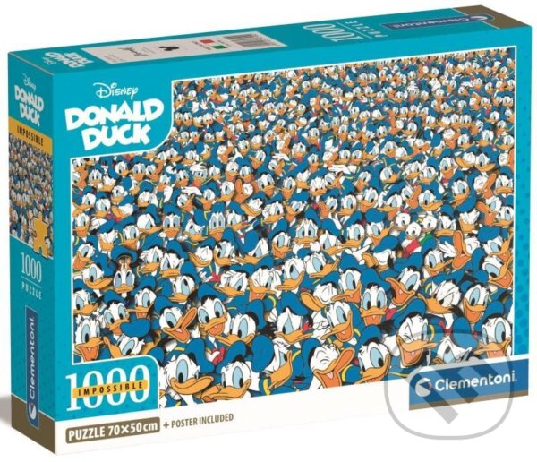 CLEMENTONI Puzzle Impossible: Kačer Donald 1000 dílků
