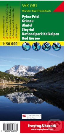 Levně Pyhrn-Priel-Eisenwurzen – Grünau – Almtal – Steyrtal – Nationalpark Kalkalpen – Bad Aussee, Wanderkarte 1:50 000