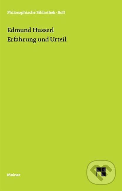 Kniha: Erfahrung und Urteil (Edmund Husserl). , 1999