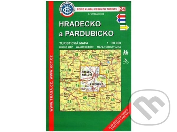 Kniha: KČT 24 Hradecko a Pardubicko/ turistická mapa (Klub českých turistů). Klub českých turistů, 2010