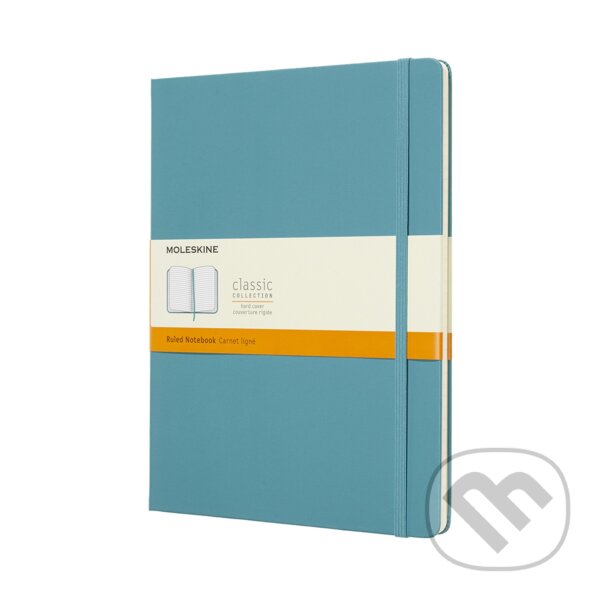 Levně Moleskine - modrozelený zápisník (veľký, linajkovaný)