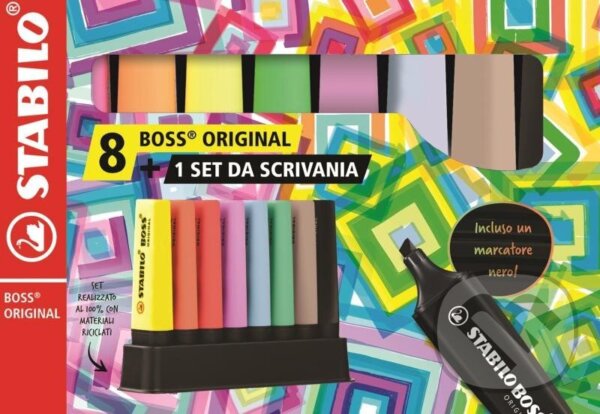 Levně Zvýrazňovač STABILO BOSS ORIGINAL deskset - 8 ks