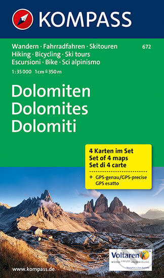 Kniha: Dolomiten ( sada 4 map ) 672 NKOM (Marco Polo). Marco Polo, 2015