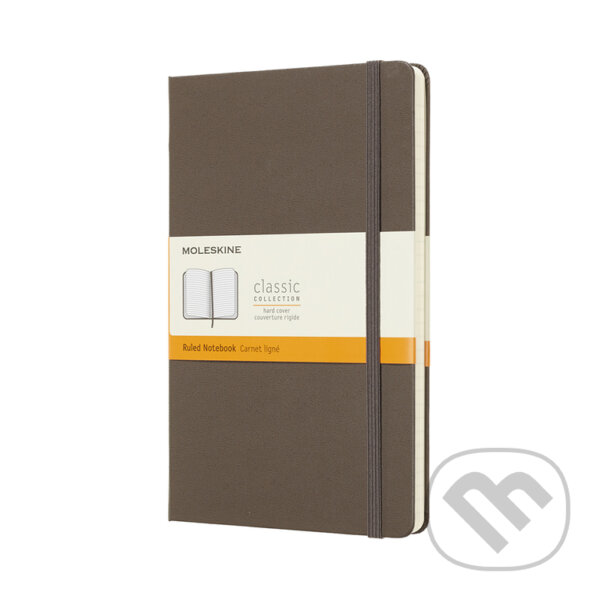 Levně Moleskine - hnedý zápisník (stredný, linajkovaný)