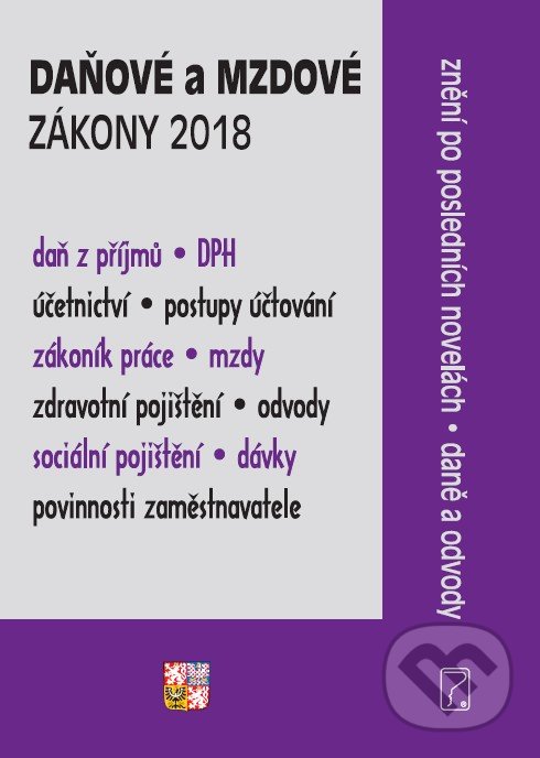 Levně Daňové a mzdové zákony 2018 (CZ) - kniha z kategorie Mzdové účtovníctvo