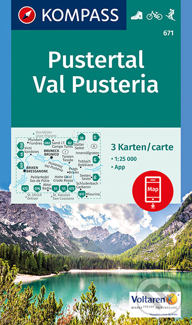 Levně Pustertal – Val Pusteria (sada 3 máp v mierke 1:25 000 (WK 671))