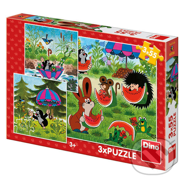 Levně Krtek a paraplíčko - puzzle z kategorie 15 – 60 dielikov
