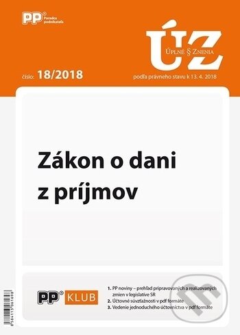 Levně Úplné znenia zákonov 18/2018 (Zákon o dani z príjmov)