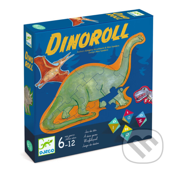 Spoločenská hra: Dinoroll: spoločenská, stolová hra s kockami (Djeco). Djeco, 2025