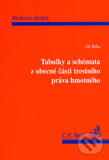 Tabulky a schémata z obecné části trestního práva hmotného - Jiří Říha, C. H. Beck, 2006