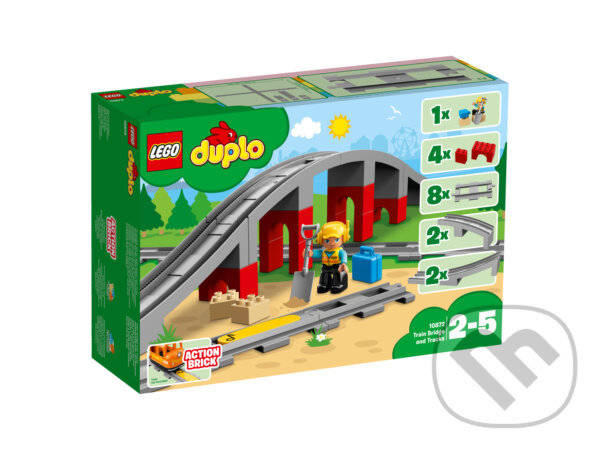 LEGO DUPLO Town 10872 Vlakový most a koľajnice, LEGO, 2018