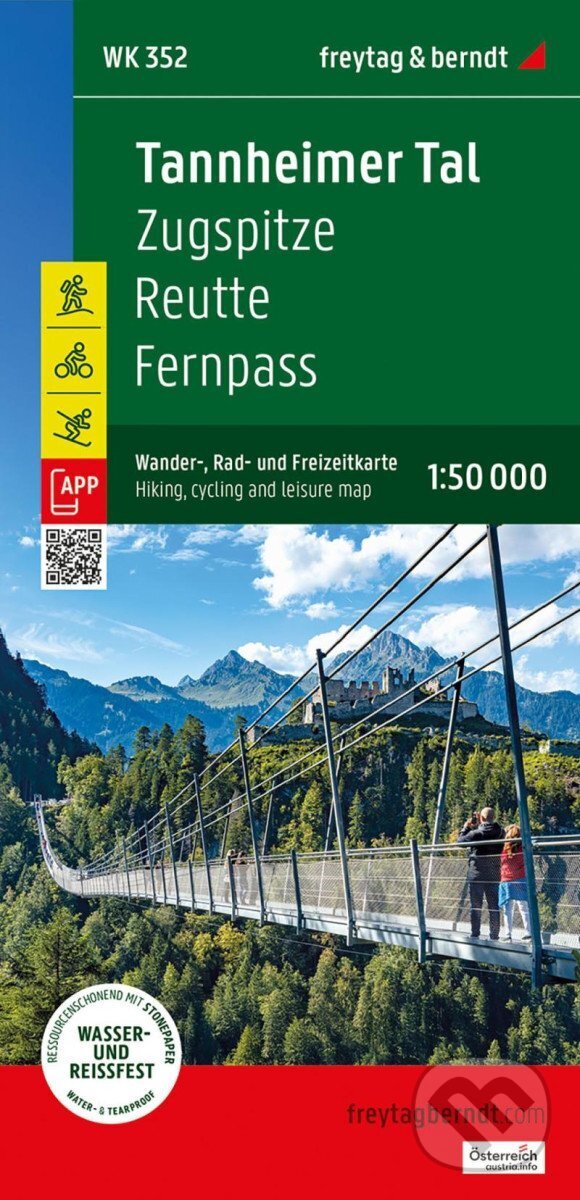 Levně Údolí Tannheimer 1:50 000 / mapa pro turistiku, cyklistiku a volný čas - kniha z kategorie Mapy Európy
