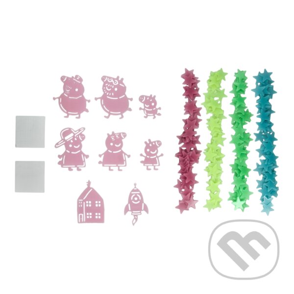 Samolepky na stenu svietiace Peppa Pig: Postavy (). , 2025