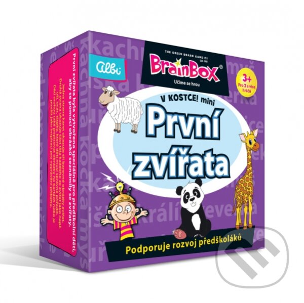 Společenská hra: V kostce! mini První zvířata (Albi). Albi, 2018