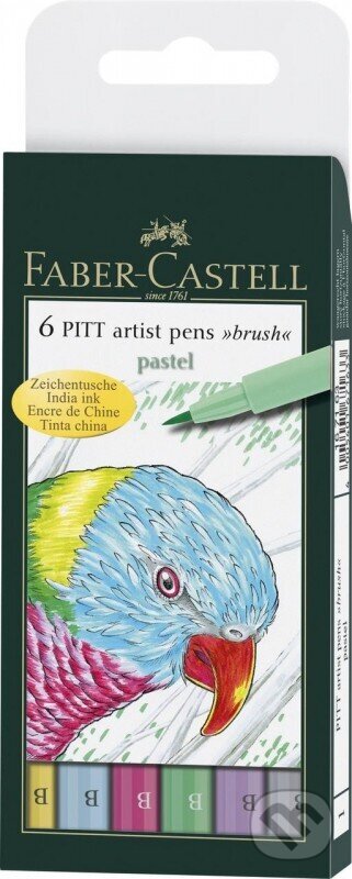 Levně Faber-Castell PITT Artist Pen Brush - pastel 6 ks