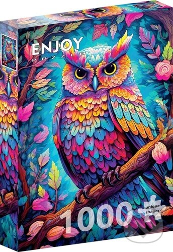 Levně Oslnivá sova - puzzle z kategorie Umelecké