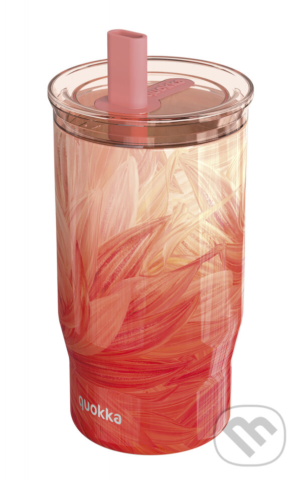 Levně Nerezový termohrnček so slamkou Mist Peach Petals 720 ml