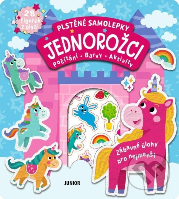 Levně Plstěné samolepky Jednorožci (+ 28 figurek z plsti) - kniha z kategorie Samolepky