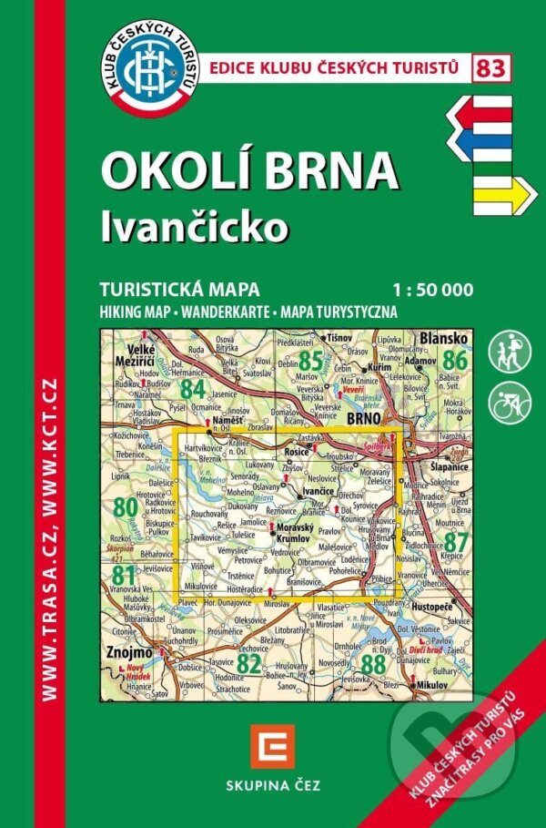 Levně KČT 83 Okolí Brna, Ivančicko / turistická mapa 1:50T - kniha z kategorie Mapy Európy