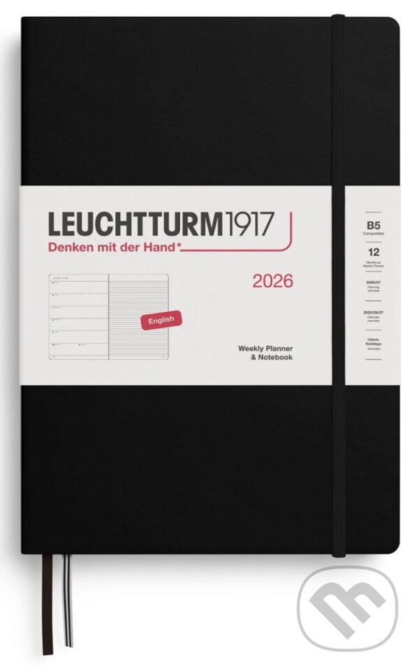 Weekly Planner & Notebook 2026 Composition (B5) Black (Leuchtturm1917). Leuchtturm1917, 2025