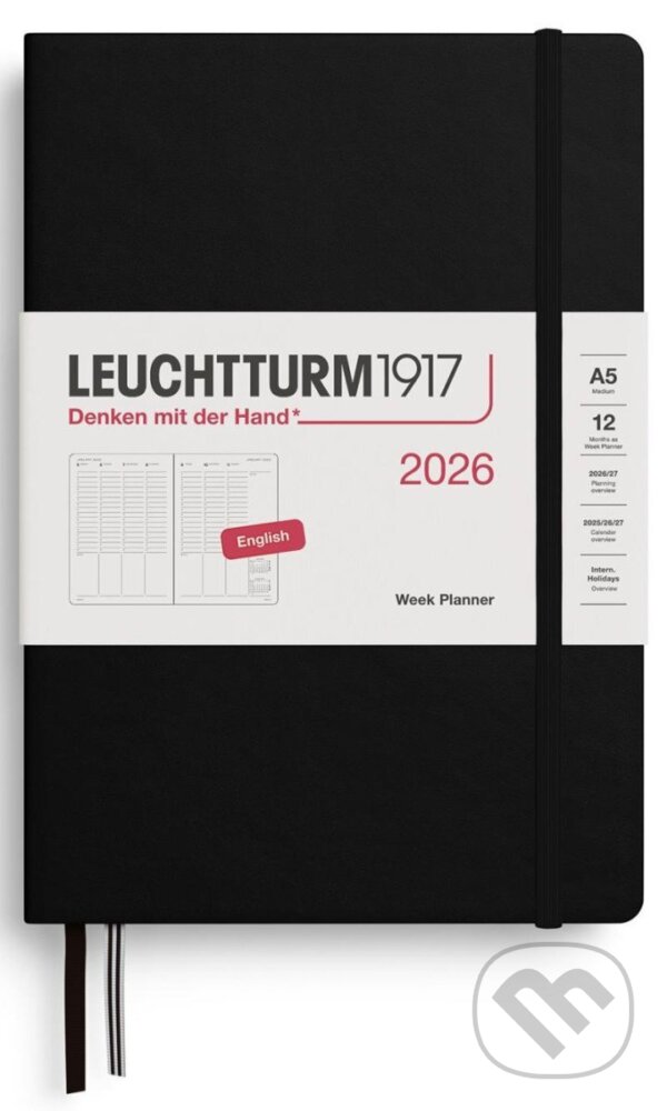 Week Planner 2026 Medium (A5) Black (Leuchtturm1917). Leuchtturm1917, 2025