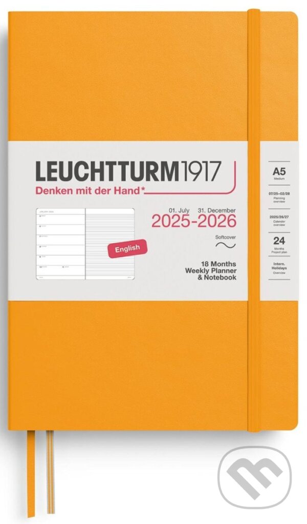 Weekly Planner & Notebook 2026 Medium (A5) 18 Months Rising Sun (Leuchtturm1917). Leuchtturm1917, 2025