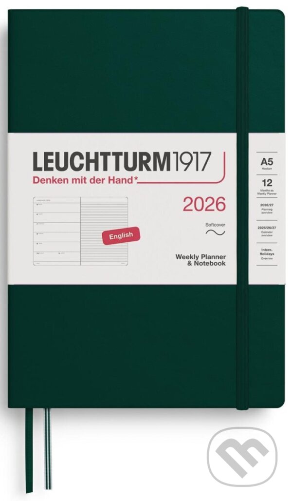 Weekly Planner & Notebook 2026 Medium (A5) Forest Green (Leuchtturm1917). Leuchtturm1917, 2025