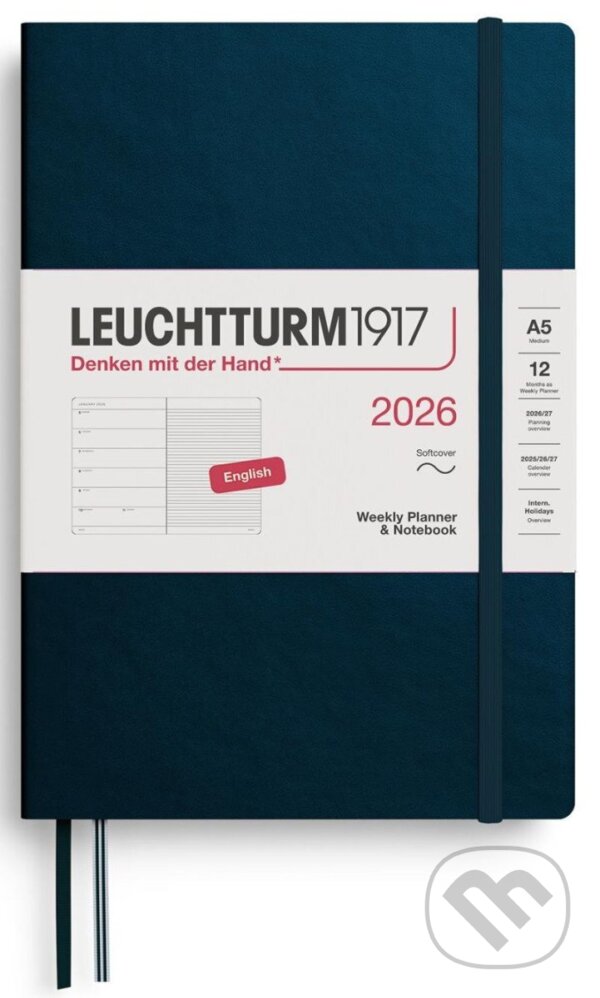 Weekly Planner & Notebook 2026 Medium (A5) Deep Sea (Leuchtturm1917). Leuchtturm1917, 2025