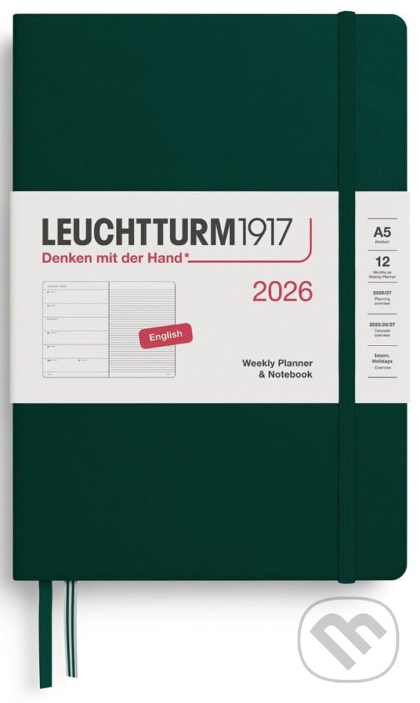Weekly Planner & Notebook 2026 Medium (A5) Forest Green (Leuchtturm1917). Leuchtturm1917, 2025