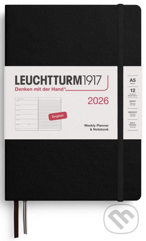 Weekly Planner & Notebook 2026 Medium (A5) Black (Leuchtturm1917). Leuchtturm1917, 2025