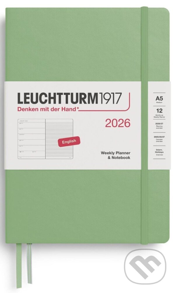 Weekly Planner & Notebook 2026 Medium (A5) Sage (Leuchtturm1917). Leuchtturm1917, 2025