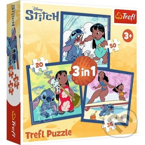 Levně Puzzle Čas se Stitchem 3v1 (20,36,50 dílků) - puzzle z kategorie 15 – 60 dielikov