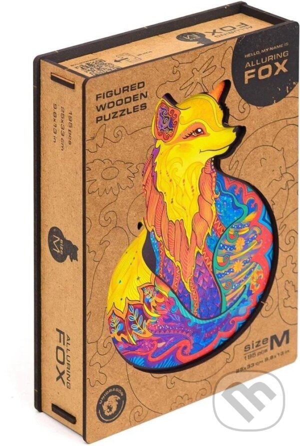 Levně Liška, velikost M (25x33cm) (UNIDRAGON dřevěné puzzle) - puzzle z kategorie Maxi dieliky