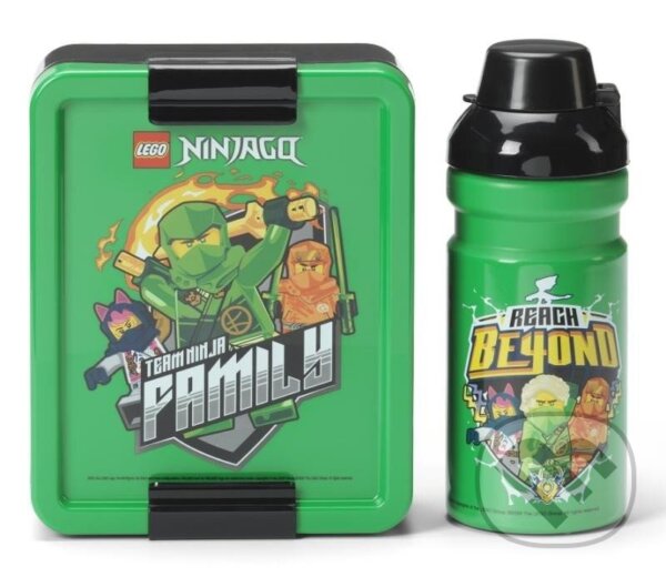 Levně LEGO Ninjago desiatový set (fľaša a box) - zelená