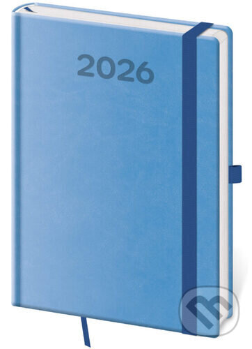 Levně Týdenní diář 2026 A5 Print Pop světle modrý