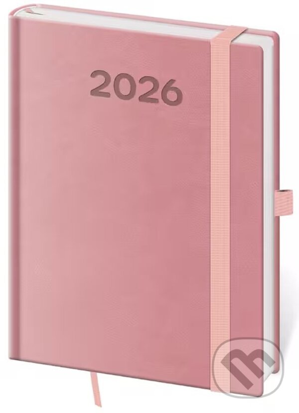 Levně Týdenní diář 2026 A5 Print Pop růžový