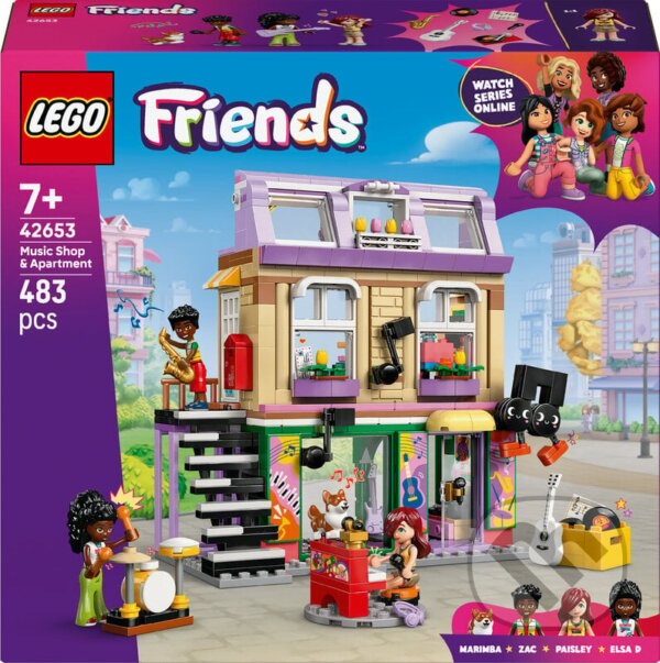 Spoločenská hra: LEGO® Friends 42653 Obchod s hudobninami a byt (LEGO). LEGO, 2025