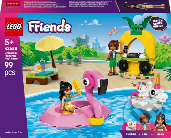 Spoločenská hra: LEGO® Friends 42658 Zábava pri bazéne s jednorožcom a plameniakom (LEGO). LEGO, 2025