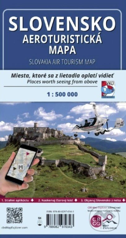 Aeroturistická mapa Slovensko a Česko 1: 500 000