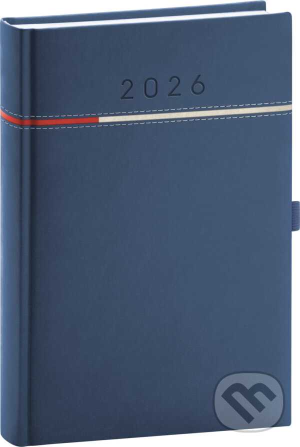 Levně NOTIQUE Denný diár Tomy 2026 (modro-červený) (s pútkom na pero)