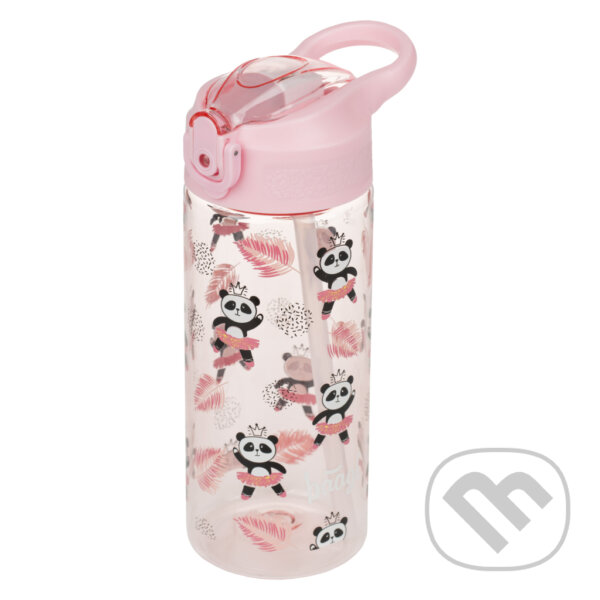 Levně Tritanová fľaša na nápoje so slamkou Baagl Panda (500 ml)