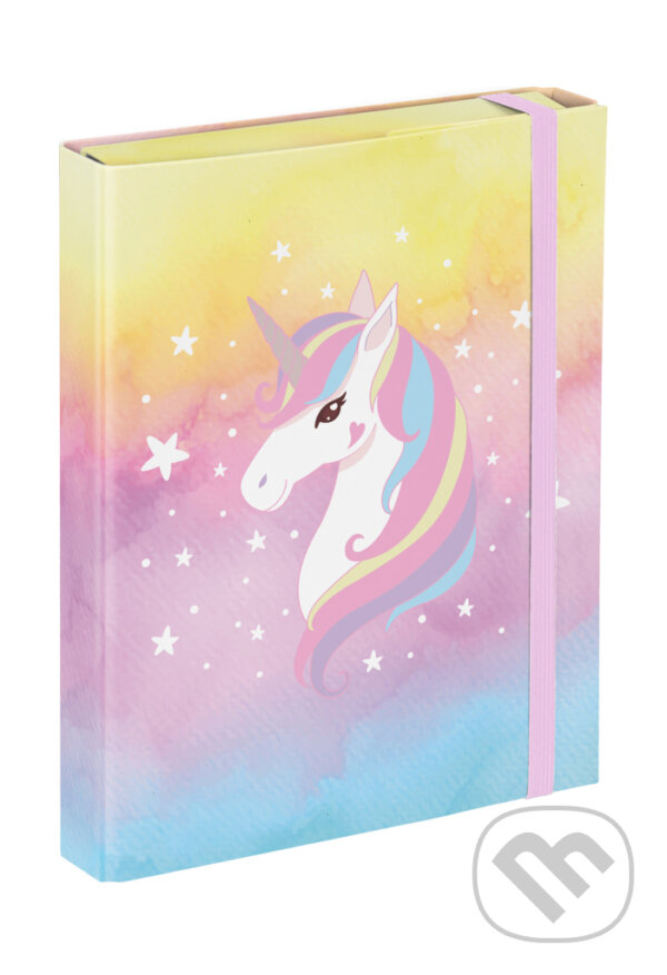Levně Dosky na školské zošity Baagl Rainbow Unicorn (A5)