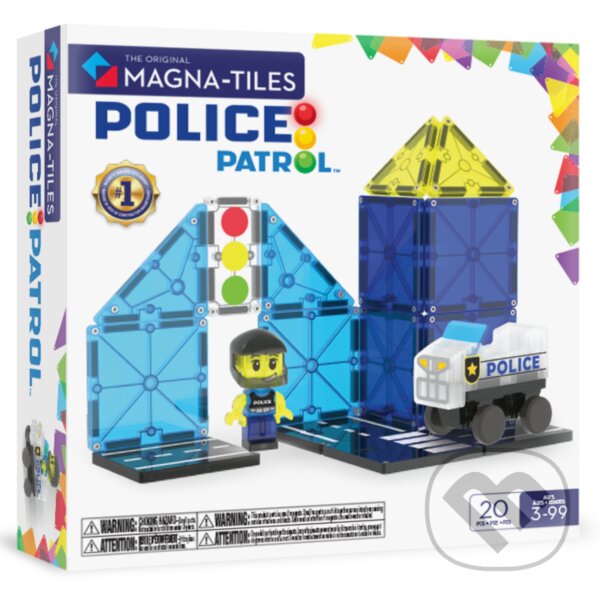 Magnetická stavebnica Police Patrol 20 dielov - hra z kategorie Stavebnice