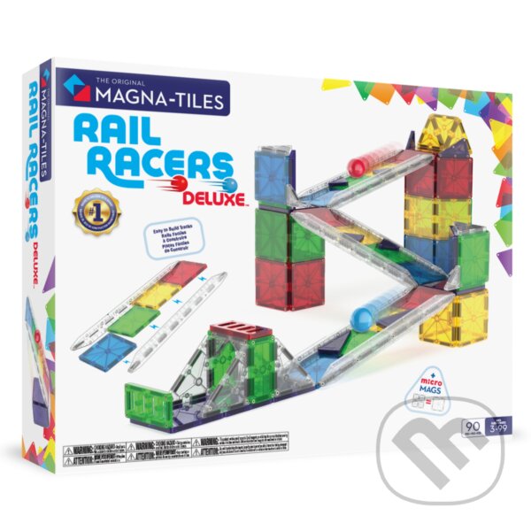 Levně Magnetická stavebnica Rail Racers Deluxe 90 dielov - hra z kategorie Stavebnice