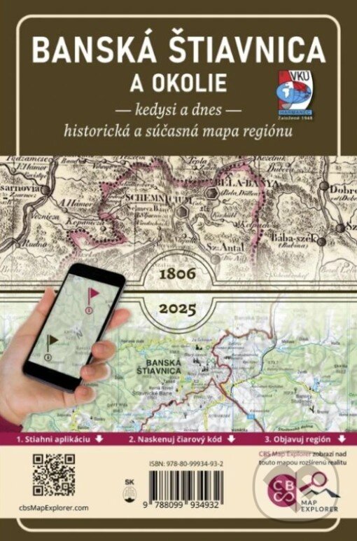 Levně Banská Štiavnica a okolie – Kedysi a dnes (1: 90 000) - kniha z kategorie Mapy Európy
