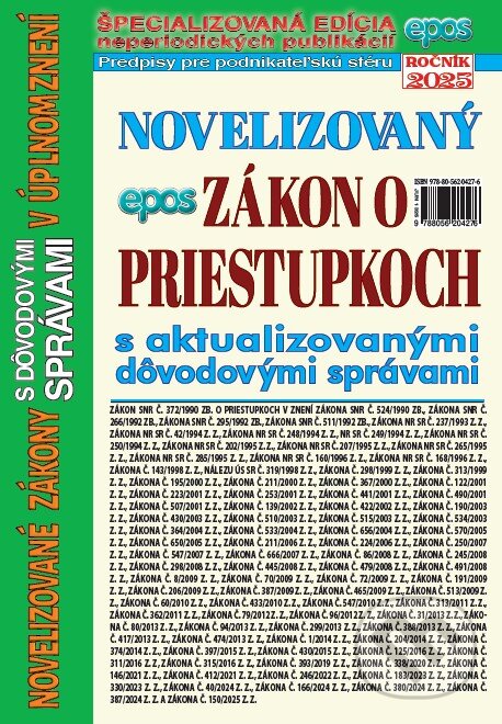 Levně Novelizovaný zákon o priestupkoch - kniha z kategorie Správne právo